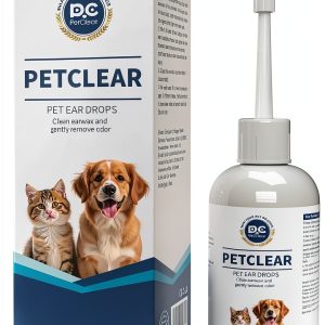 Meidom Dog Ear Cleaner for Pet, with Silicone Flexible Applicator, Alcohol Free, Mild Formula, Eliminates Earwax, Odor, Dust, Relieve Ear Itching (60ml)-0