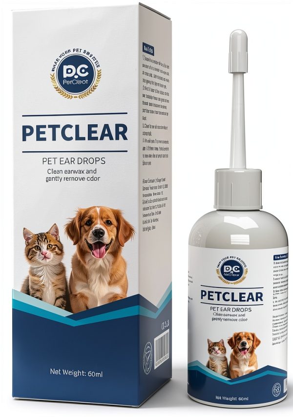 Meidom Dog Ear Cleaner for Pet, with Silicone Flexible Applicator, Alcohol Free, Mild Formula, Eliminates Earwax, Odor, Dust, Relieve Ear Itching (60ml)-0