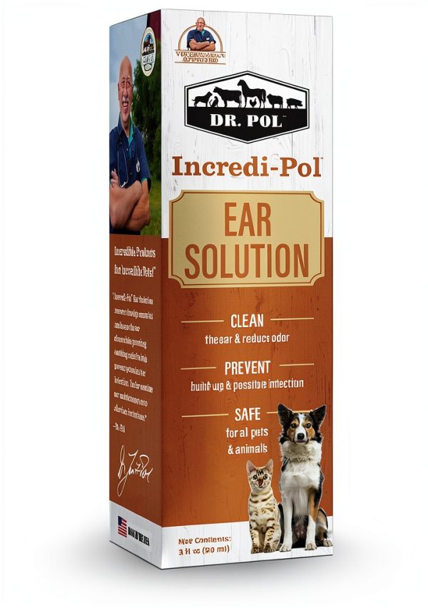 Ear Solution for Dogs & Cats by Dr. Pol Safe Daily Ear Rinse 3 fl oz-2