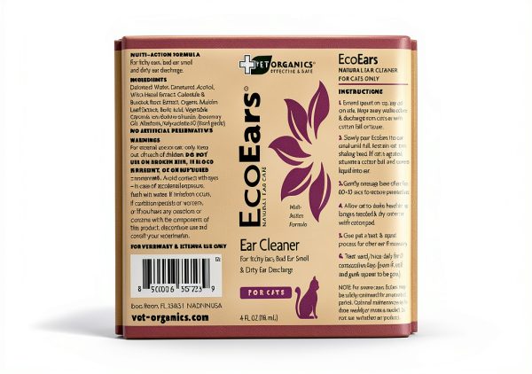 Vet Organics EcoEars Cat Ear Cleaner - Multi-Action Formula 4 oz-3
