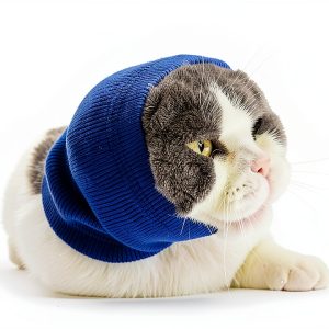 Cat Ear Wrap 2 Pack Anxiety Compression Snood by DDFS Blue Grey Small-0