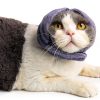 Cat Hematoma Ear Wrap DDFS Soft Breathable Snood for Purple Grey Cats-5