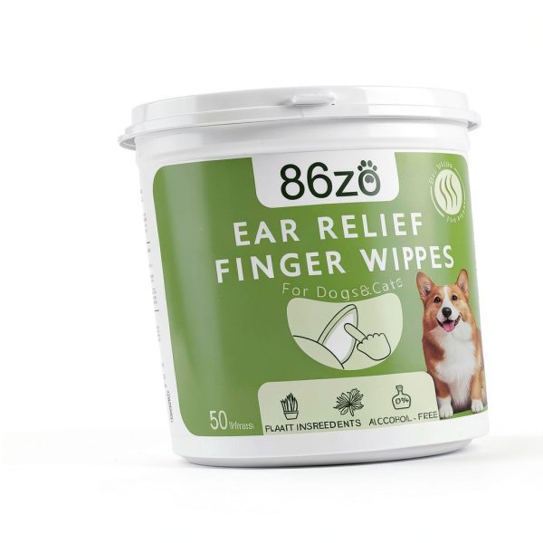 Dog Ear Finger Wipes for Dogs & Cats, Thicker Dog Ear Cat Ear Cleaner Wipes, Dog Ear Infection Relief to Relieve Ear Itching, Remove Ear Wax, Dirt, Smelly - Fresh Green Tea Scent-4