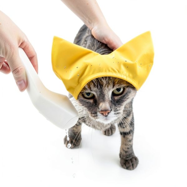 Pet Shower Cap SEZDEKI Waterproof Ear Guard for Cats & Dogs Yellow-7