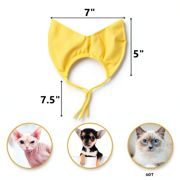 Pet Shower Cap SEZDEKI Waterproof Ear Guard for Cats & Dogs Yellow-1