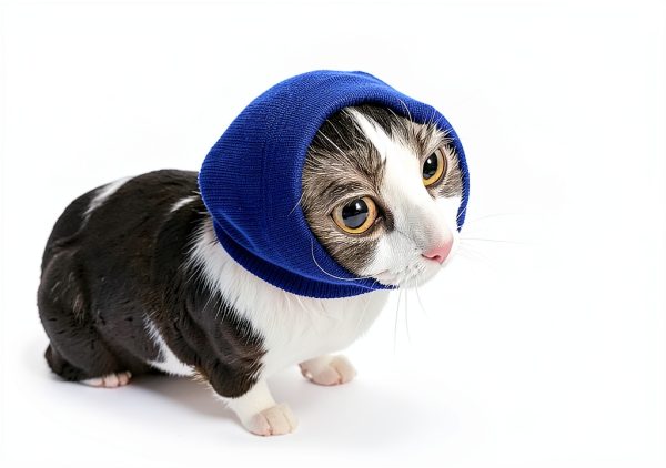 Cat Ear Wrap 2 Pack Anxiety Compression Snood by DDFS Blue Grey Small-1