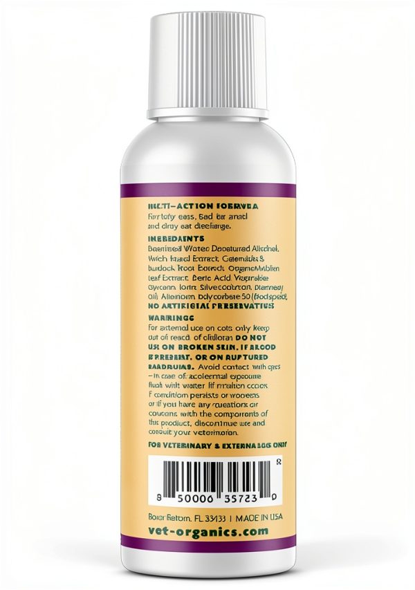 Vet Organics EcoEars Cat Ear Cleaner - Multi-Action Formula 4 oz-1