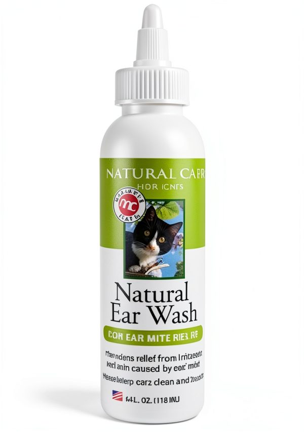 Miracle Care Natural Ear Wash for Cats, 4 Ounce, Gentle Itch Relief-0