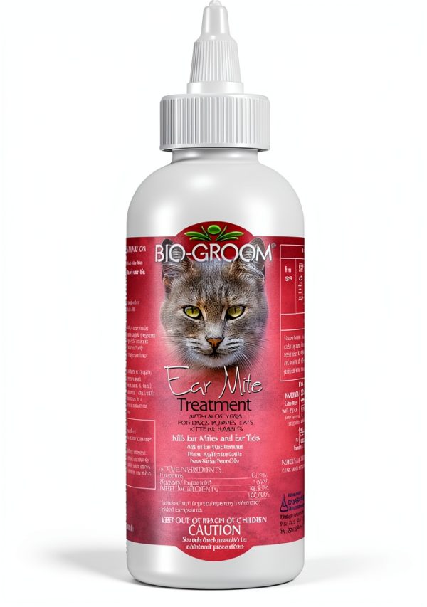 Bio-Groom Ear Mite Treatment Dog Ear Drops 4 oz Gentle Wax Remover-0