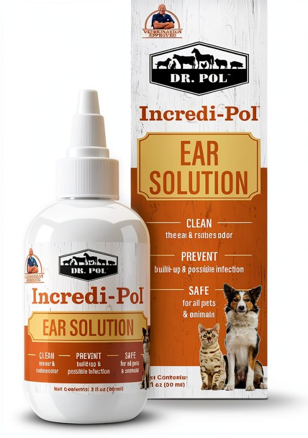 Ear Solution for Dogs & Cats by Dr. Pol Safe Daily Ear Rinse 3 fl oz-0