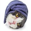 Cat Hematoma Ear Wrap DDFS Soft Breathable Snood for Purple Grey Cats-8