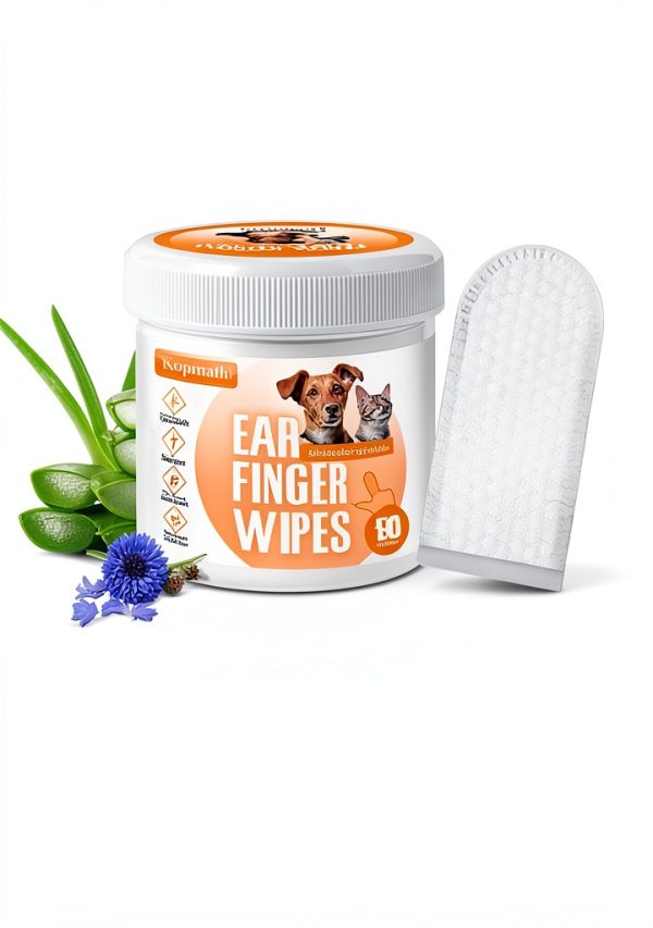 Ear Cleaner Finger Wipes by Kopmath Unscented 100 Count Dogs and Cats-2