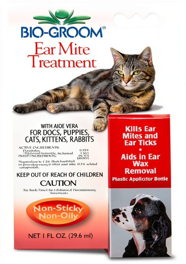 BioGroom Ear Mite Treatment Dog Ear Drops Wax Remover 1 fl oz-0