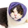 Cat Hematoma Ear Wrap DDFS Soft Breathable Snood for Purple Grey Cats-1