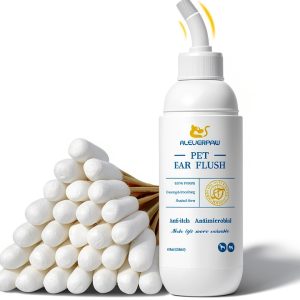 Tris Flush Cat & Dog Ear Cleaner PHMB with 20 Q-Tips 4 fl oz-0