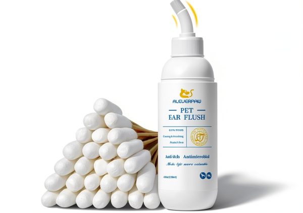 Tris Flush Cat & Dog Ear Cleaner PHMB with 20 Q-Tips 4 fl oz-0