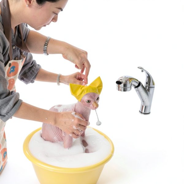 Pet Shower Cap SEZDEKI Waterproof Ear Guard for Cats & Dogs Yellow-5
