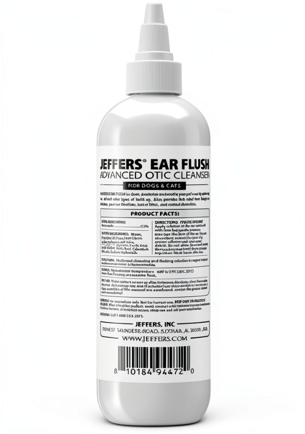 Jeffers Pet Ear Flush for Dogs, Cats & Puppies – Cleans, Deodorizes & Soothes Ears – Gentle Otic Ear Wash with Aloe Vera, Calendula & 0.2% Ketoconazole – Routine Grooming & Wax Control – 8 oz-2