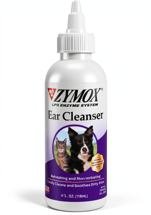 Zymox Ear Cleanser Solution for Dogs and Cats 4oz - Gentle Enzyme Care-0