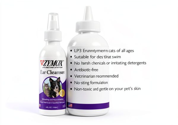 Zymox Ear Cleanser Solution for Dogs and Cats 4oz - Gentle Enzyme Care-2